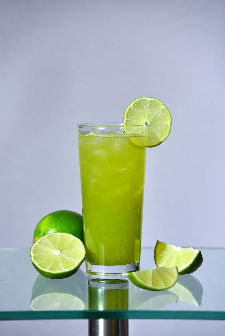 Fresh lime drink on table Fresh lime drink on table