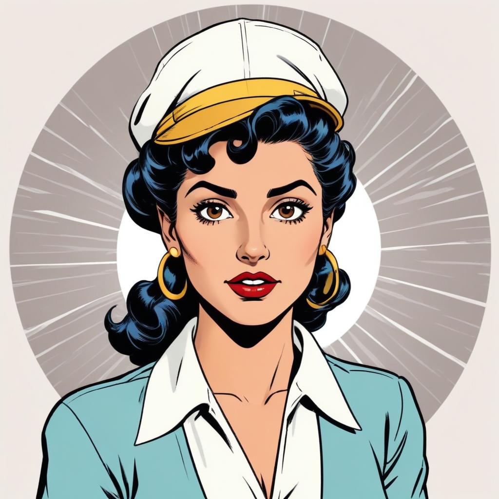 Vintage style woman with hat Vintage style woman with hat