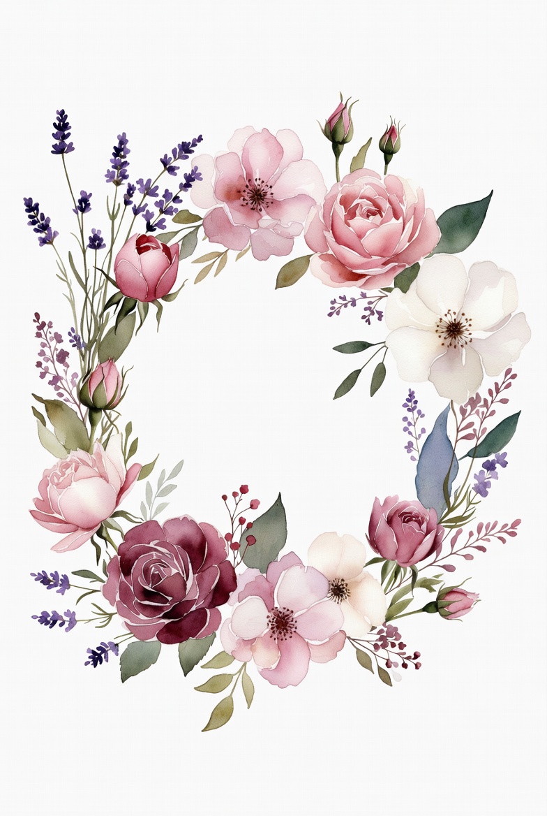Floral arrangement with lavender and roses Floral arrangement with lavender and roses
