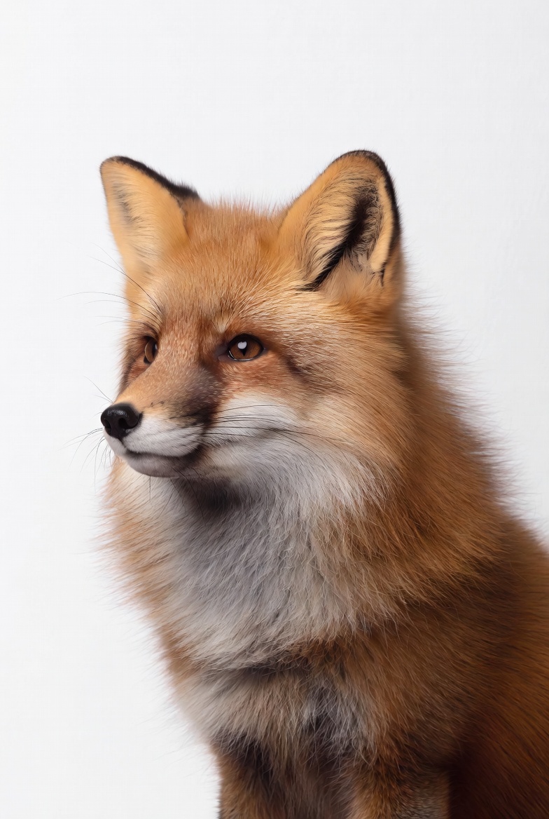Red fox in studio lighting Red fox in studio lighting