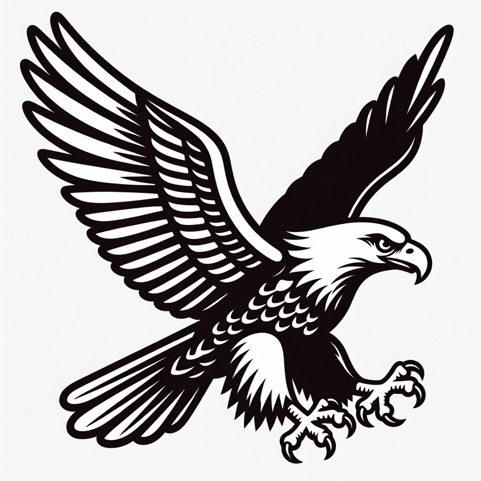 Eagle flying over landscape Eagle flying over landscape