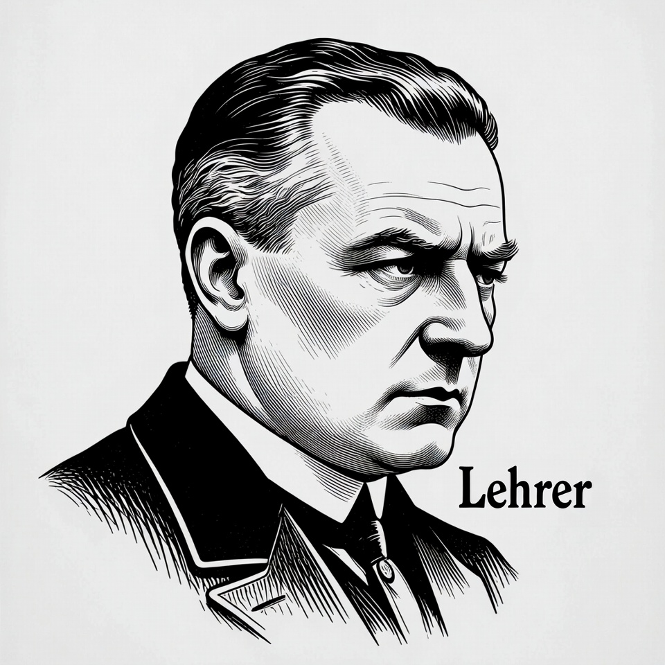 Portrait of a serious man with a name Portrait of a serious man with a name