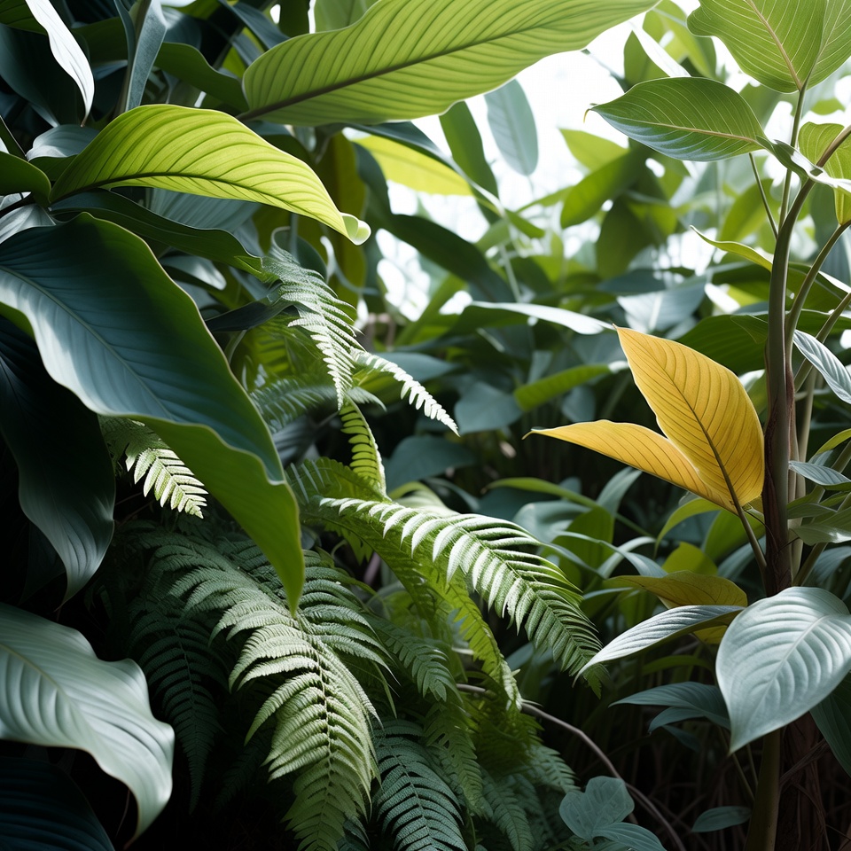 Lush green plant life in nature Lush green plant life in nature