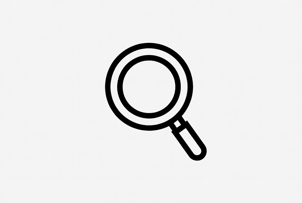 Simple magnifying glass icon design Simple magnifying glass icon design