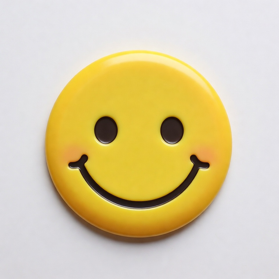 Bright yellow smiley face symbol Bright yellow smiley face symbol