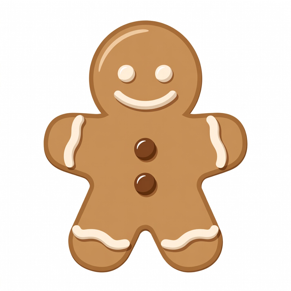 Gingerbread cookie on white background Gingerbread cookie on white background
