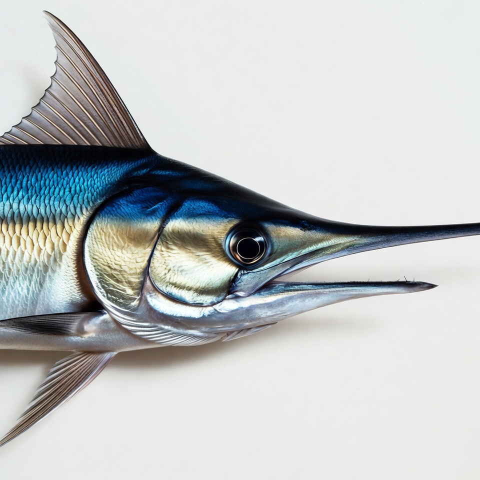 Swordfish close up view with details Swordfish close up view with details