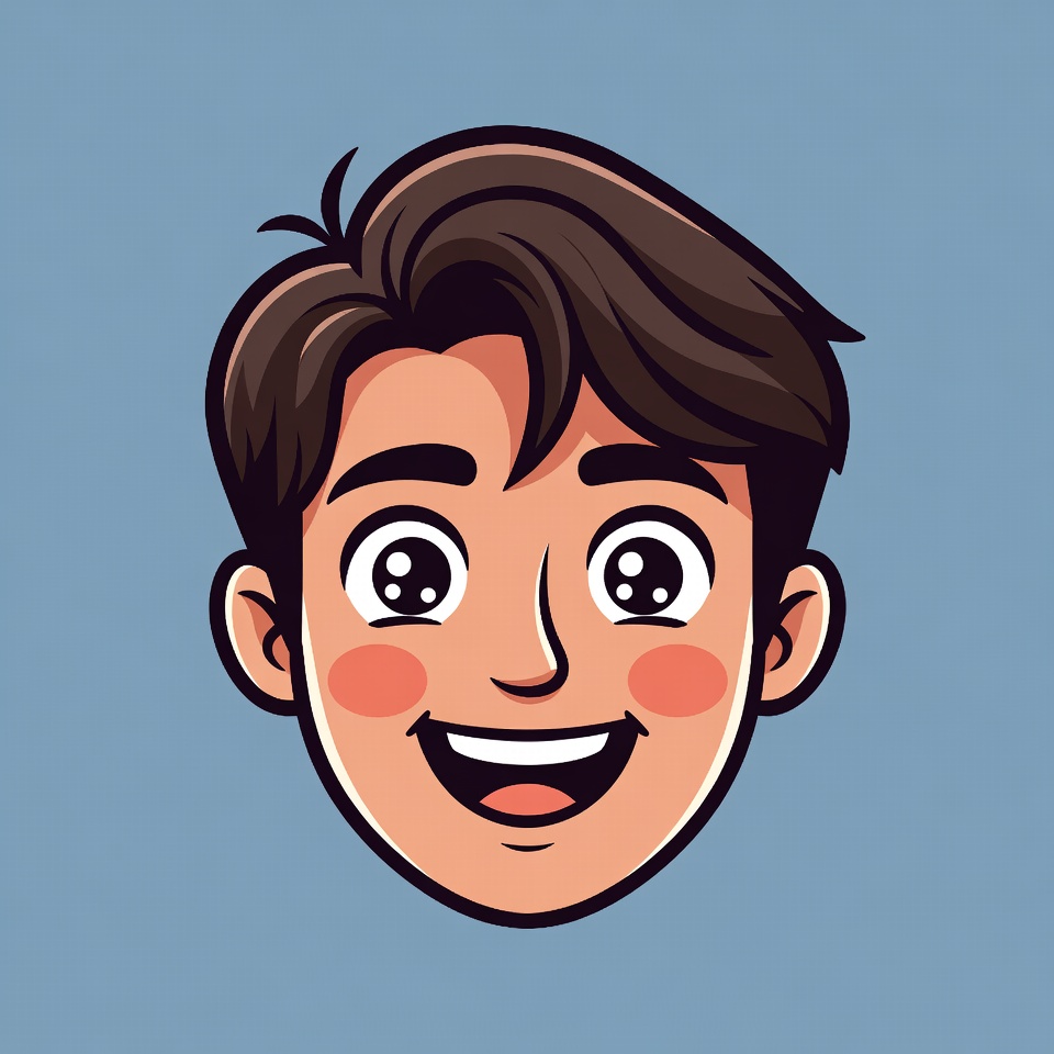 Joyful youth with bright smile Joyful youth with bright smile