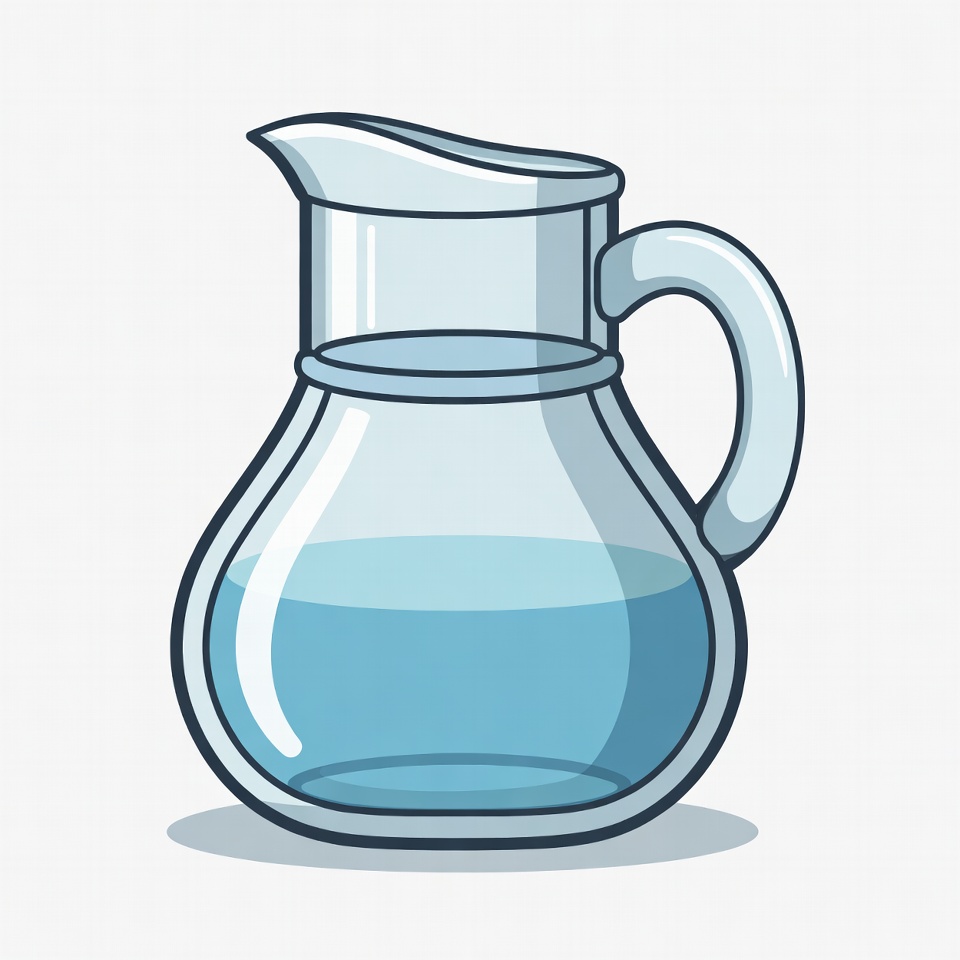 Clear glass pitcher with water Clear glass pitcher with water
