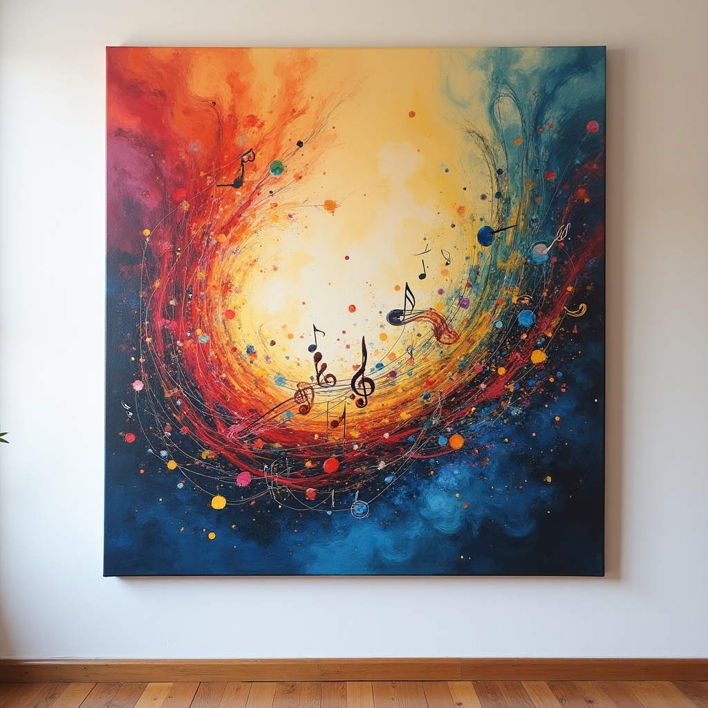 Colorful music swirl in art Colorful music swirl in art