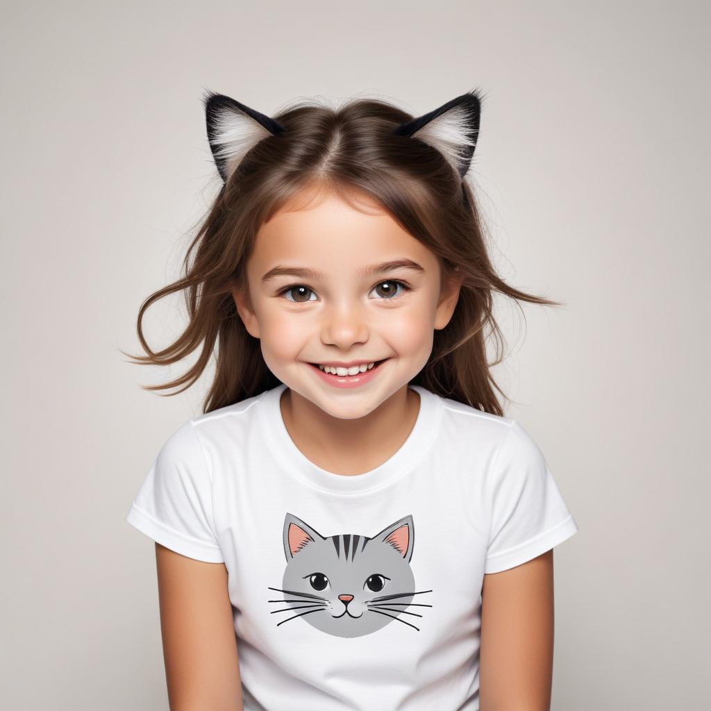 Girl with cat ears and shirt Girl with cat ears and shirt