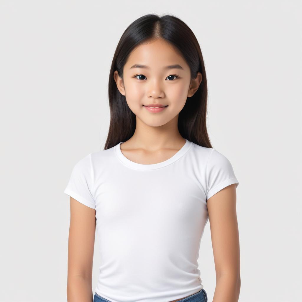 Girl in white t-shirt smiling Girl in white t-shirt smiling