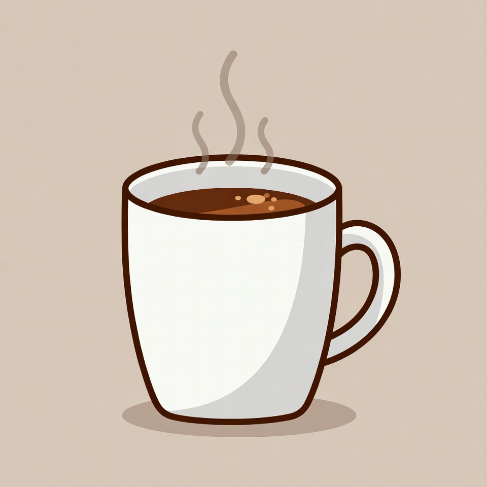 Cup of hot coffee on a table Cup of hot coffee on a table