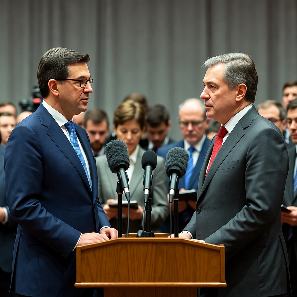 Leaders speaking at a meeting Leaders speaking at a meeting