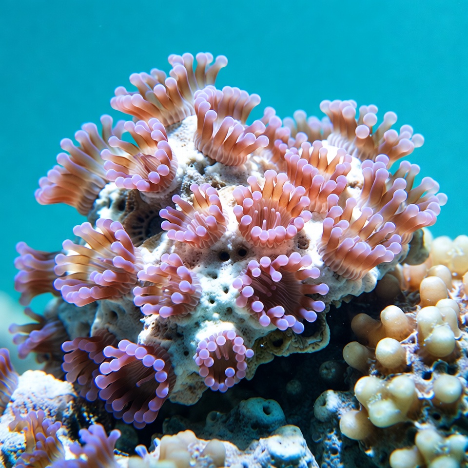 Coral seen under clear water Coral seen under clear water
