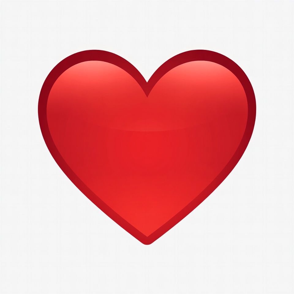 Red heart symbol on plain background Red heart symbol on plain background