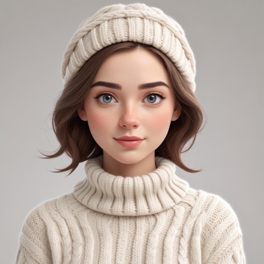 Young woman in knit hat Young woman in knit hat