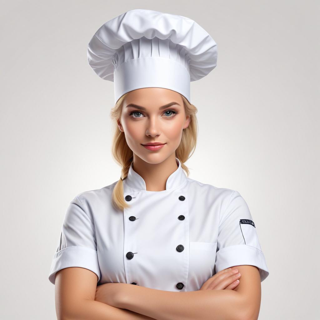 Chef in white uniform at work Chef in white uniform at work