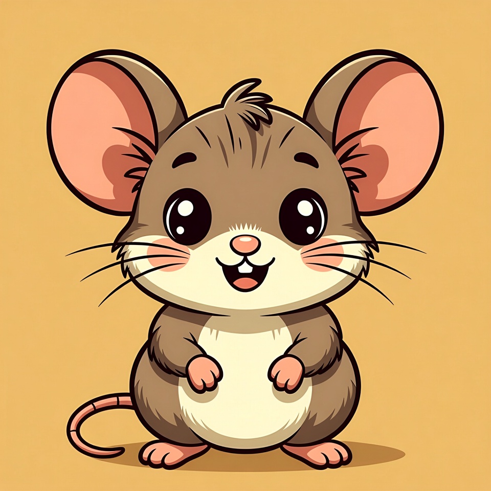 Cute cartoon mouse character design Cute cartoon mouse character design