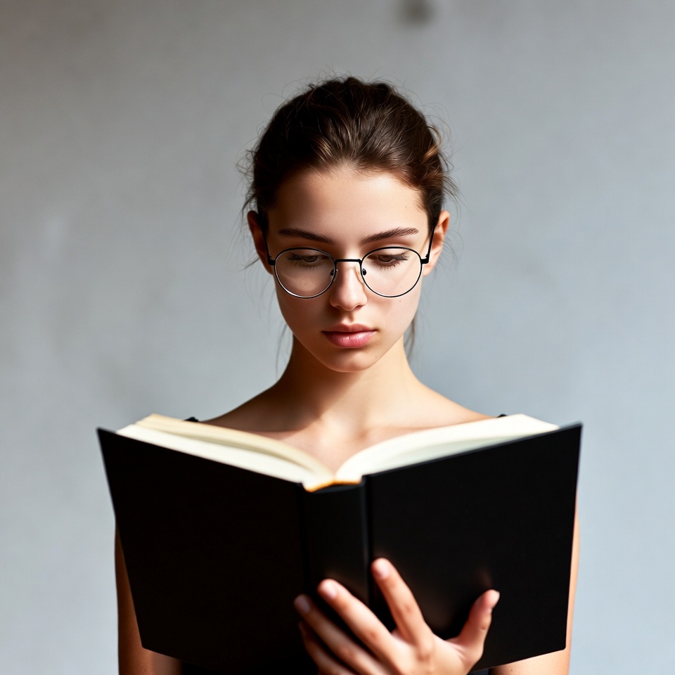 Reading a book indoors Reading a book indoors