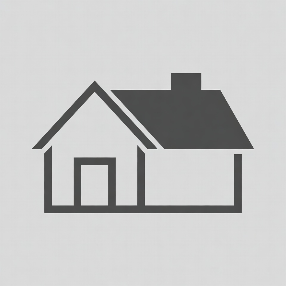 Simple house outline on gray background Simple house outline on gray background