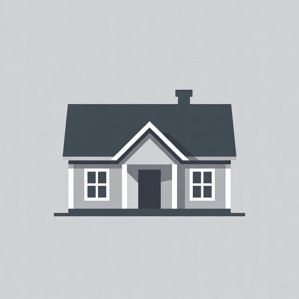 Simple house design in black and white Simple house design in black and white