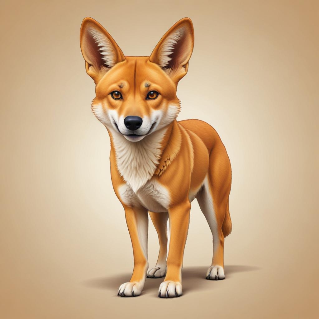 Cunning dog standing on soft background Cunning dog standing on soft background