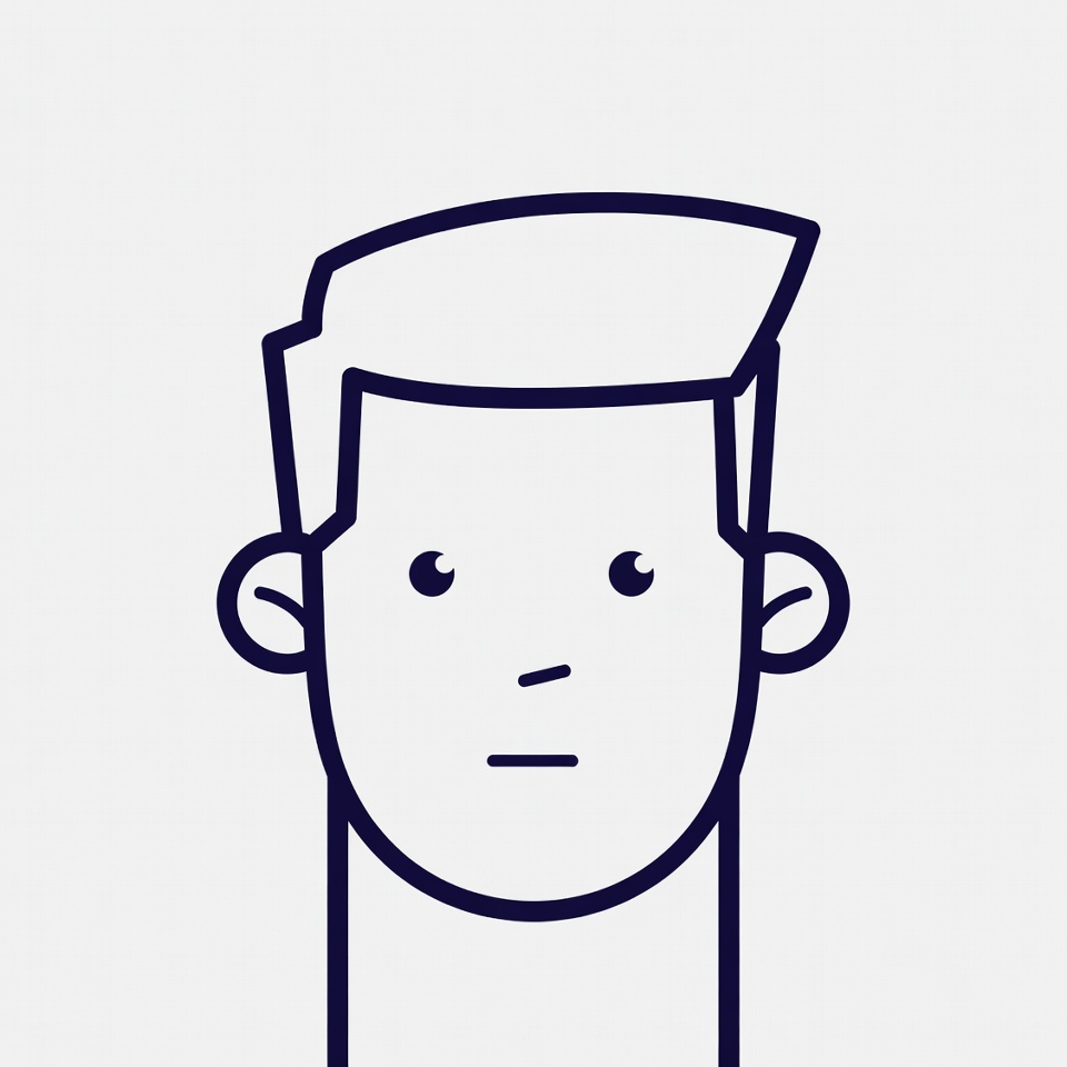 Simple drawing of a young man Simple drawing of a young man