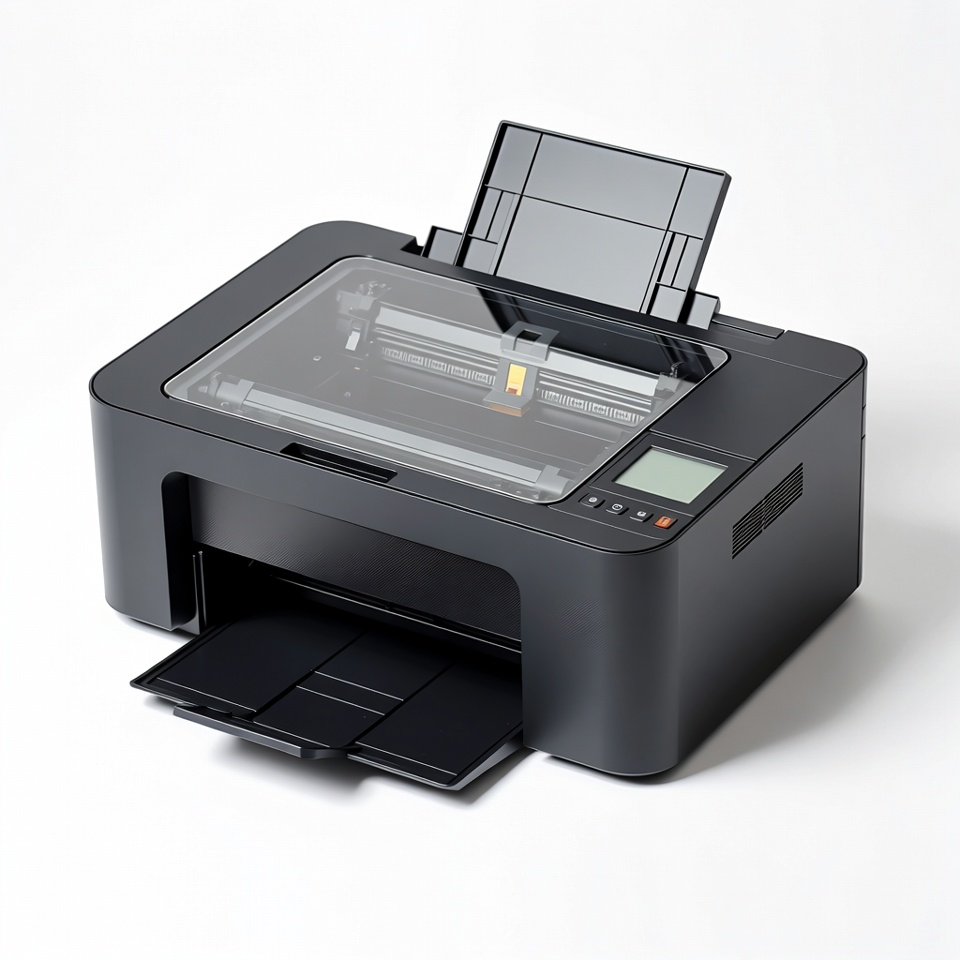 Printer on white background for office use Printer on white background for office use