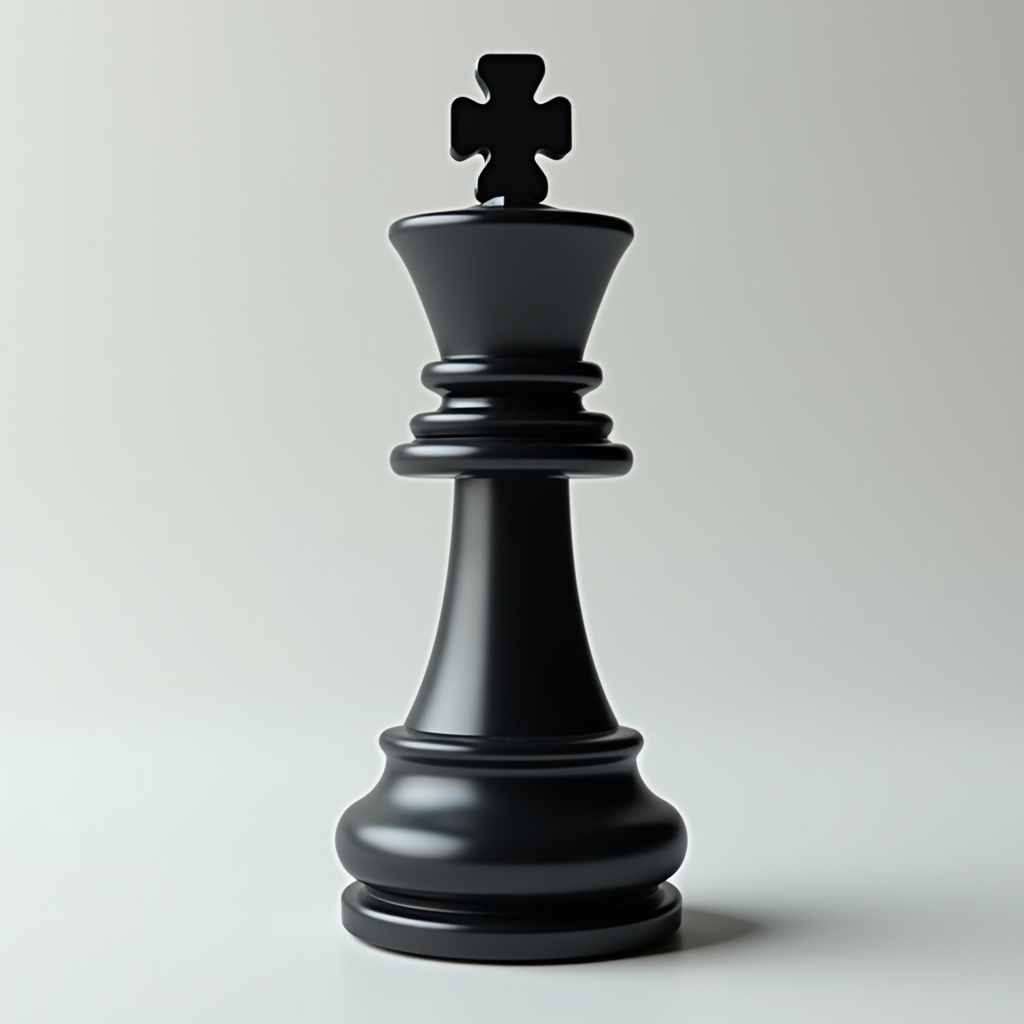 Black king chess piece stands tall Black king chess piece stands tall