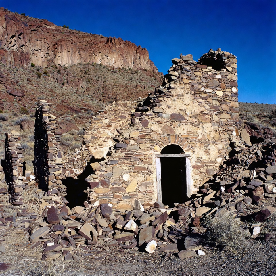 Historic stone structure in desert Historic stone structure in desert