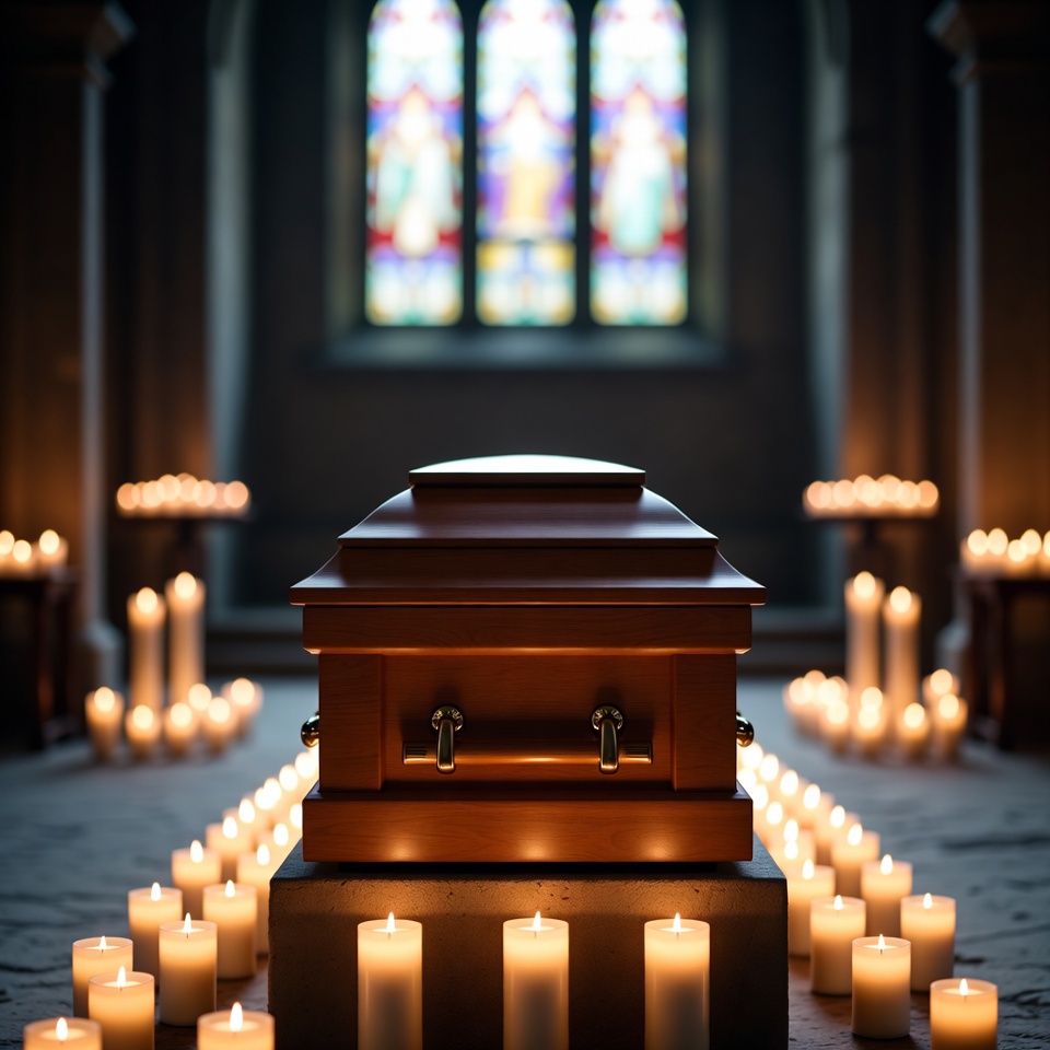 Candlelit service in a church Candlelit service in a church
