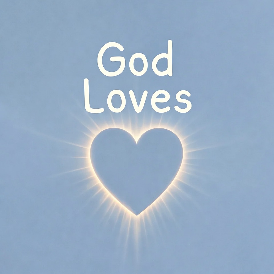 Heart with text in blue background Heart with text in blue background