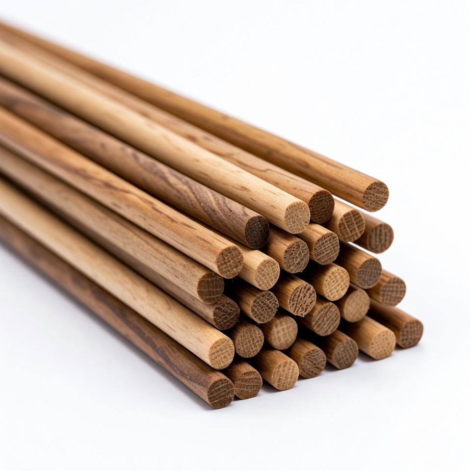 Wooden sticks gathered together for use Wooden sticks gathered together for use