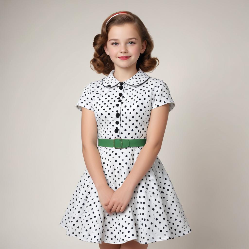 Young girl in polka dot dress Young girl in polka dot dress