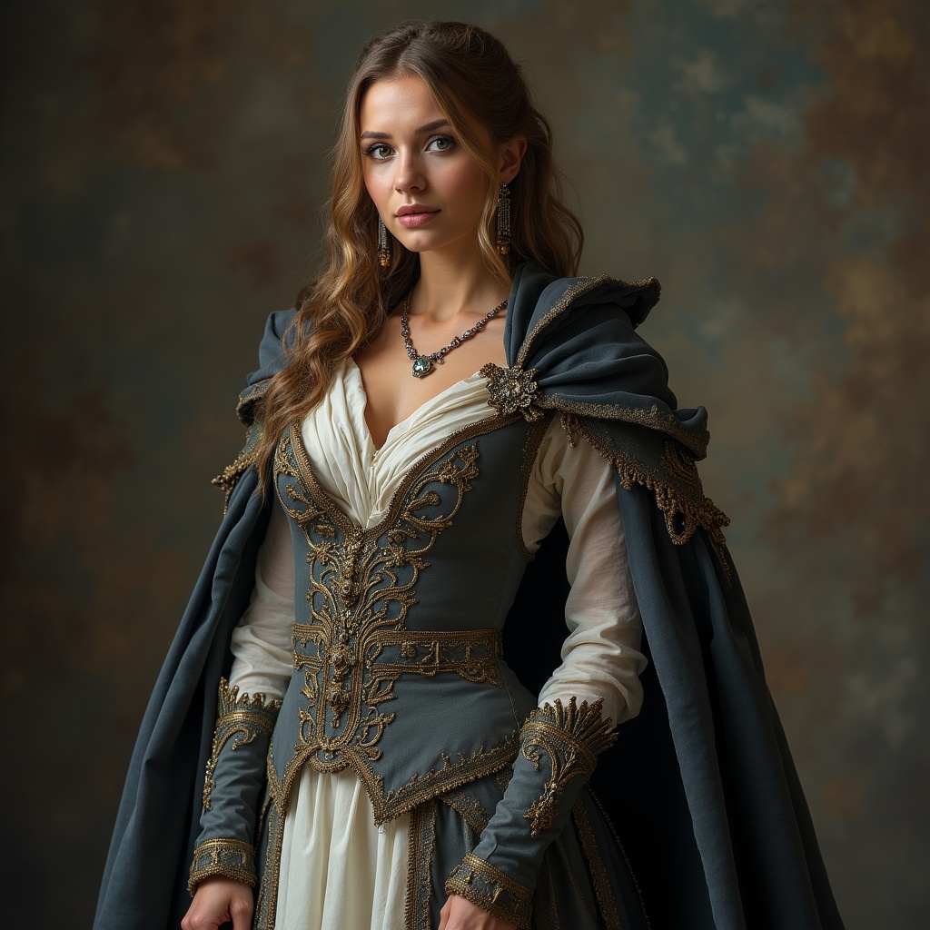 Young woman wearing historical costume Young woman wearing historical costume