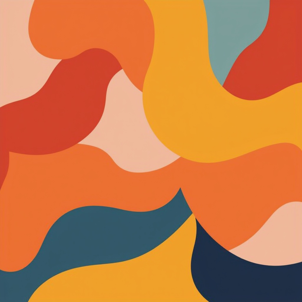 Colorful abstract design with shapes and curves Colorful abstract design with shapes and curves