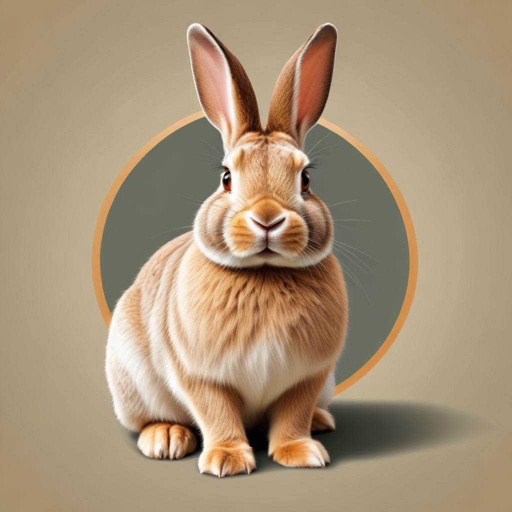 Bunny sitting against a neutral background Bunny sitting against a neutral background