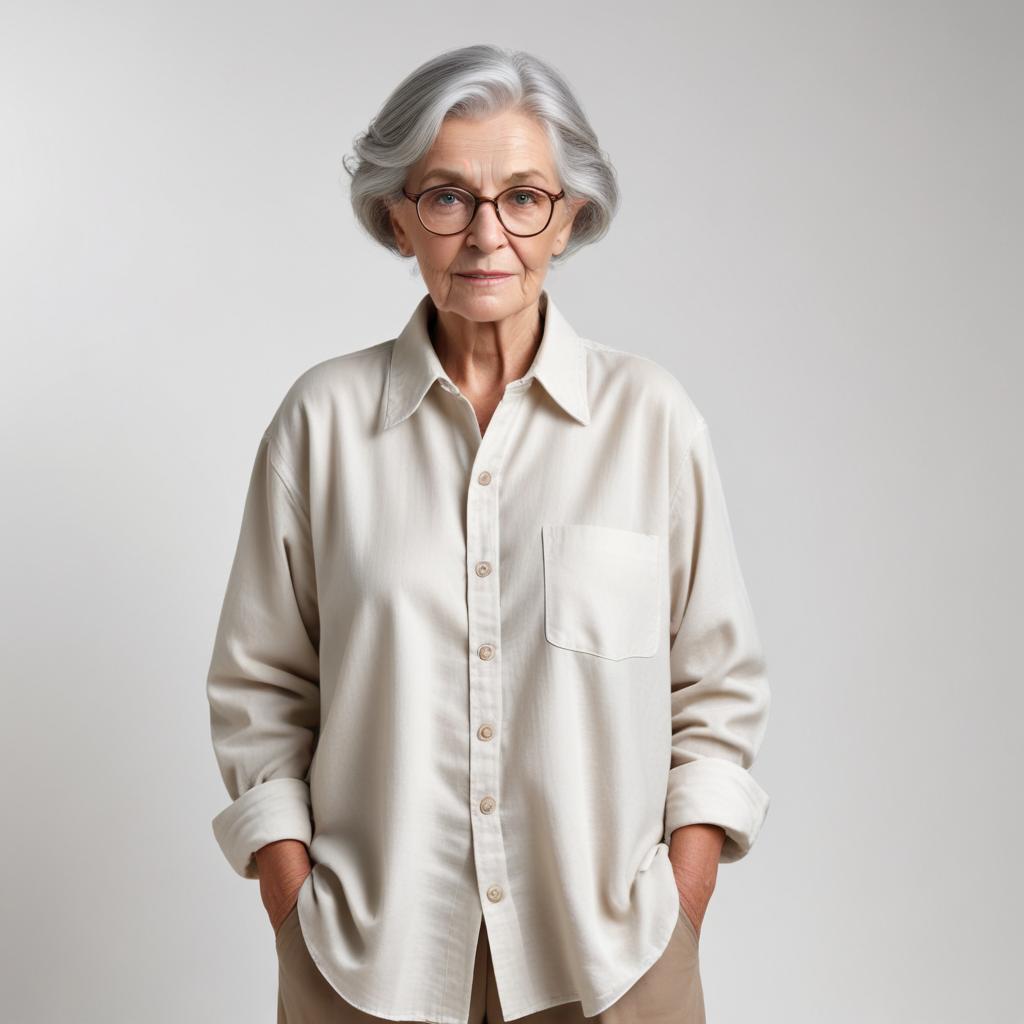 Elderly woman in casual clothing Elderly woman in casual clothing