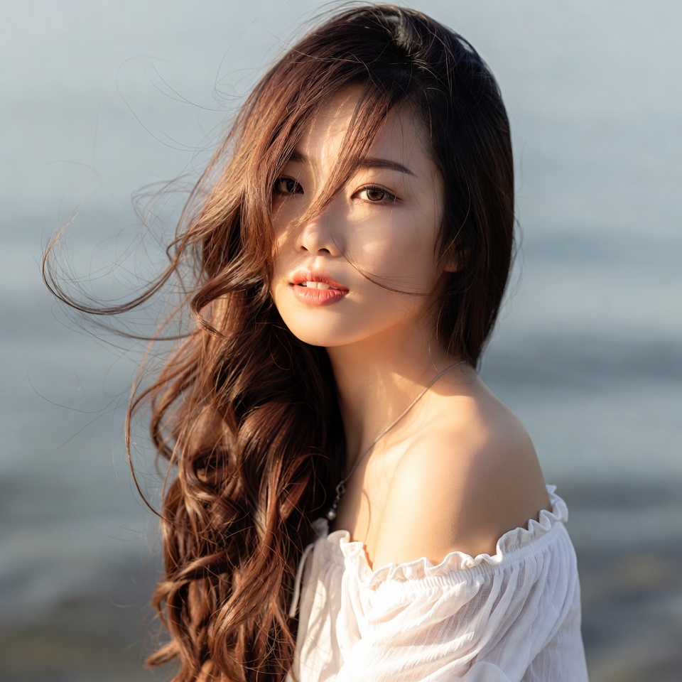 Woman by the water during daylight Woman by the water during daylight