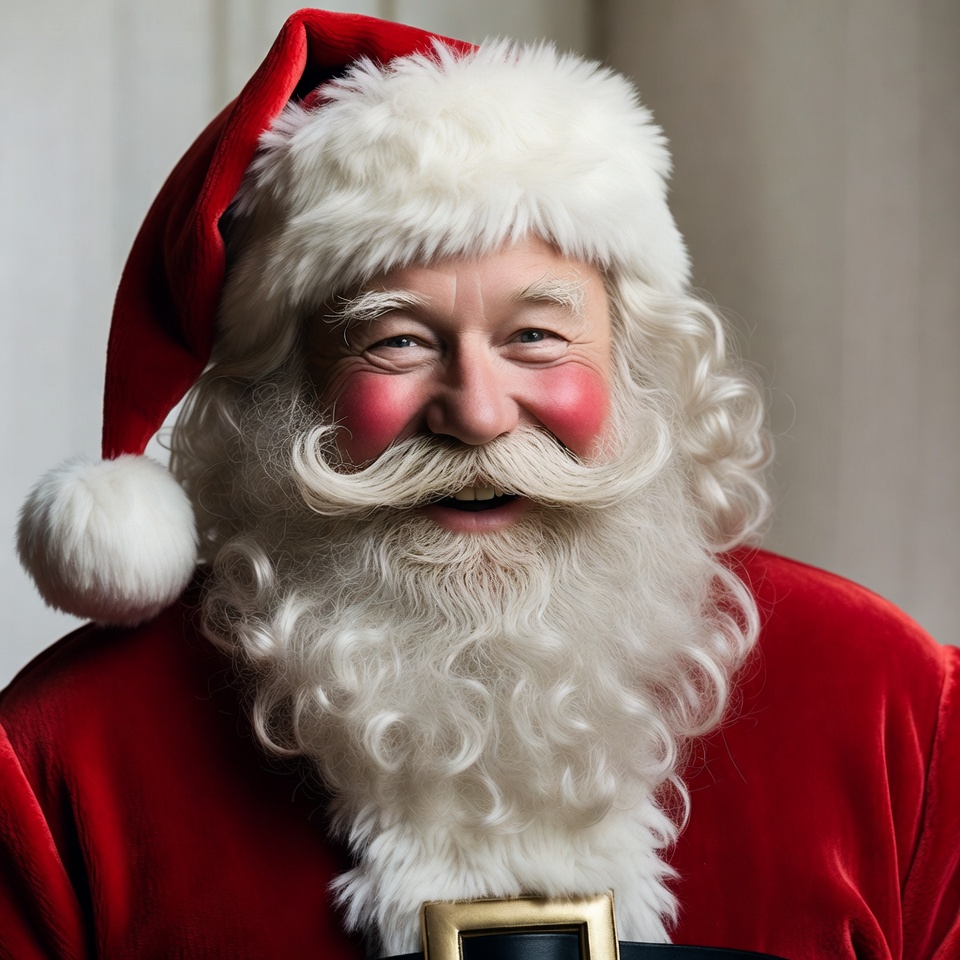 Santa claus smiling for christmas event Santa claus smiling for christmas event