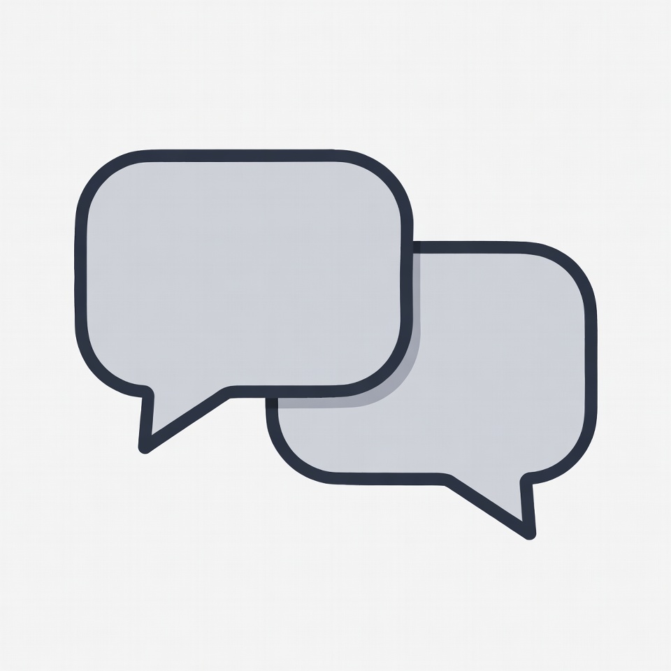 Chat bubbles in a simple design Chat bubbles in a simple design