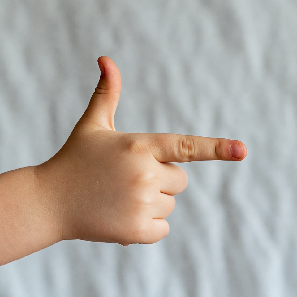 Hand gesture of pointing with fingers Hand gesture of pointing with fingers