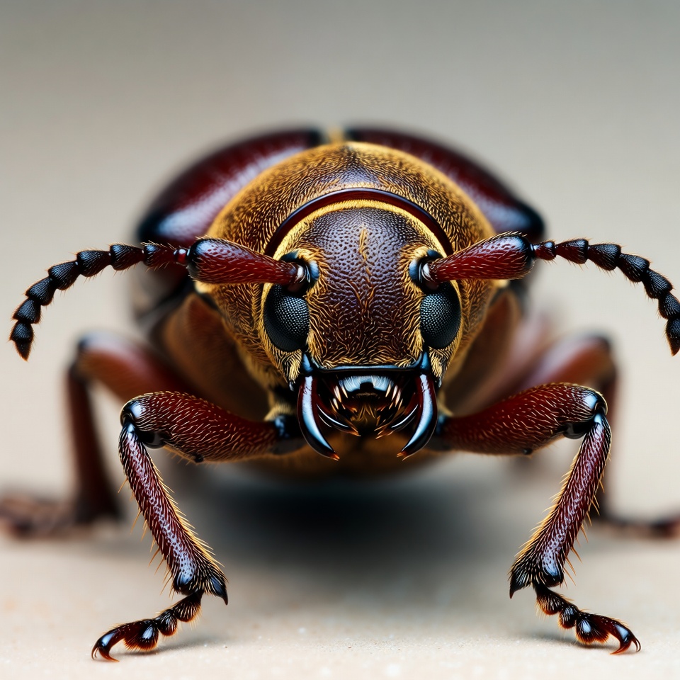 Close view of a beetle Close view of a beetle