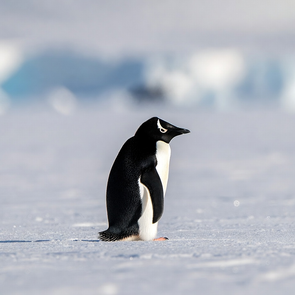 Penguin on ice in antarctica Penguin on ice in antarctica