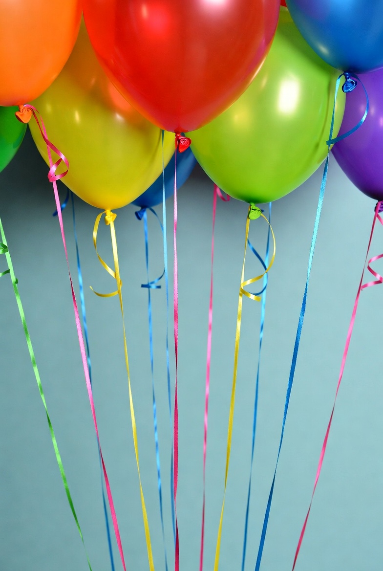 Colorful balloons at a party Colorful balloons at a party