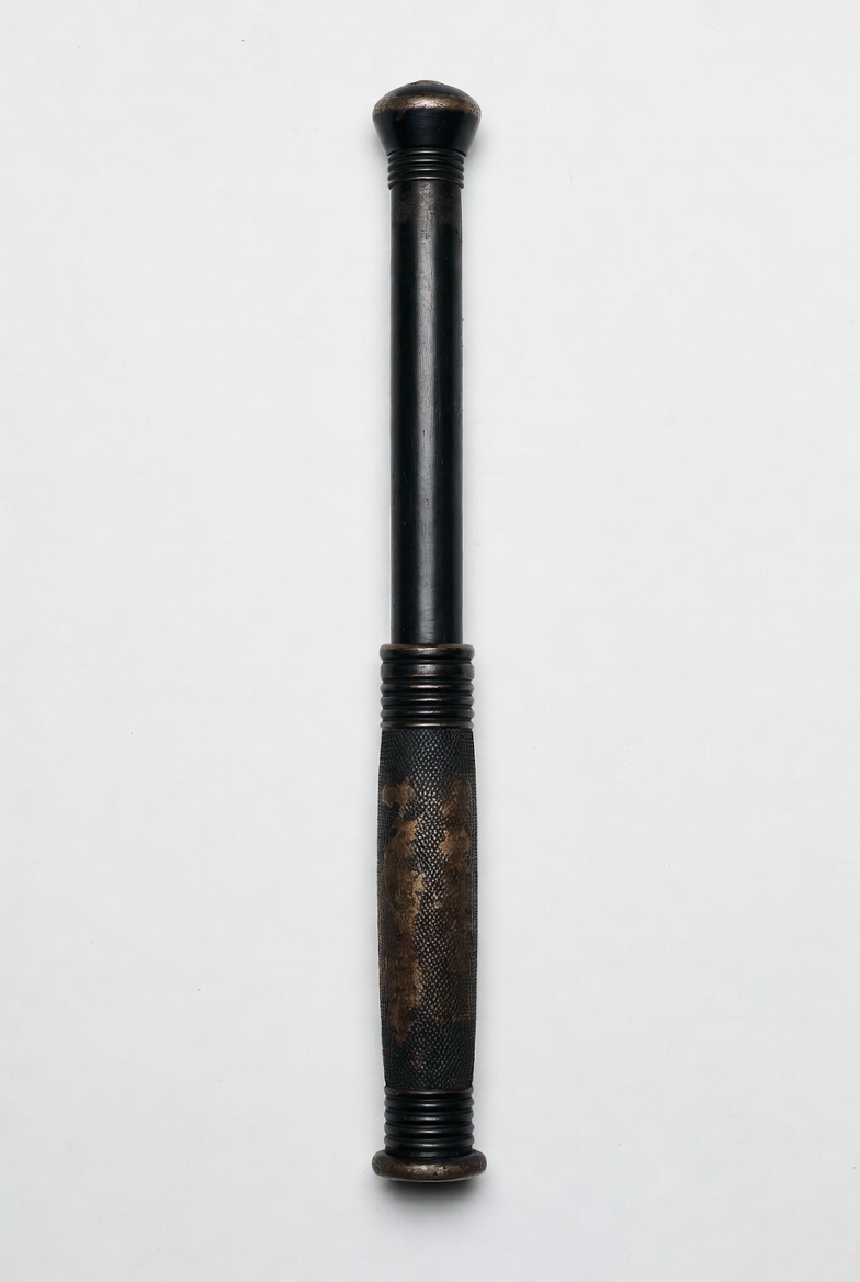 Black baton on white background Black baton on white background