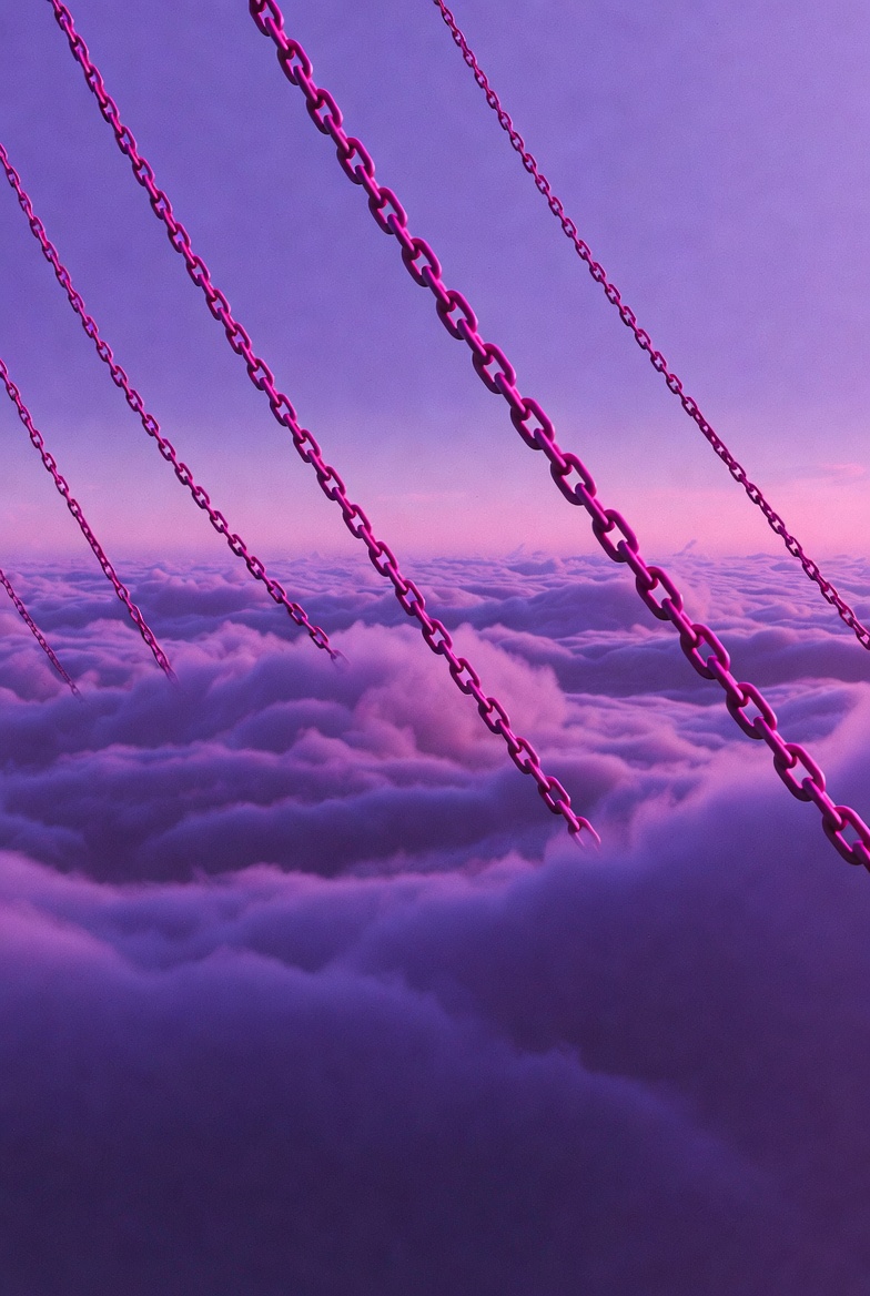 Chains hanging above the clouds Chains hanging above the clouds