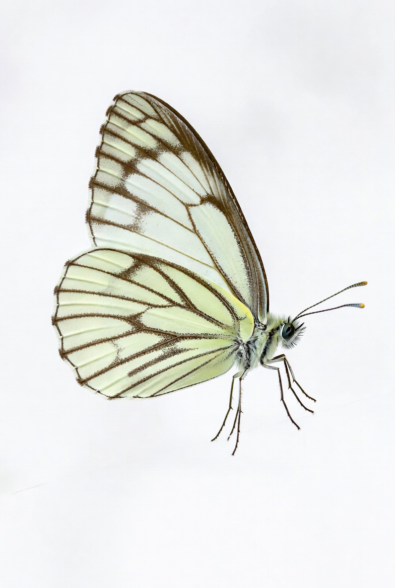 Butterfly resting on a white surface Butterfly resting on a white surface