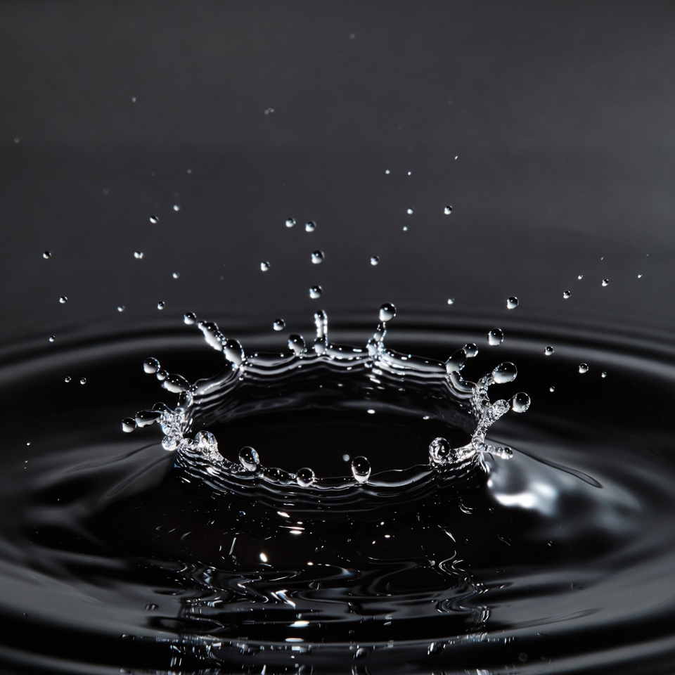 Water splash forming a crown shape Water splash forming a crown shape